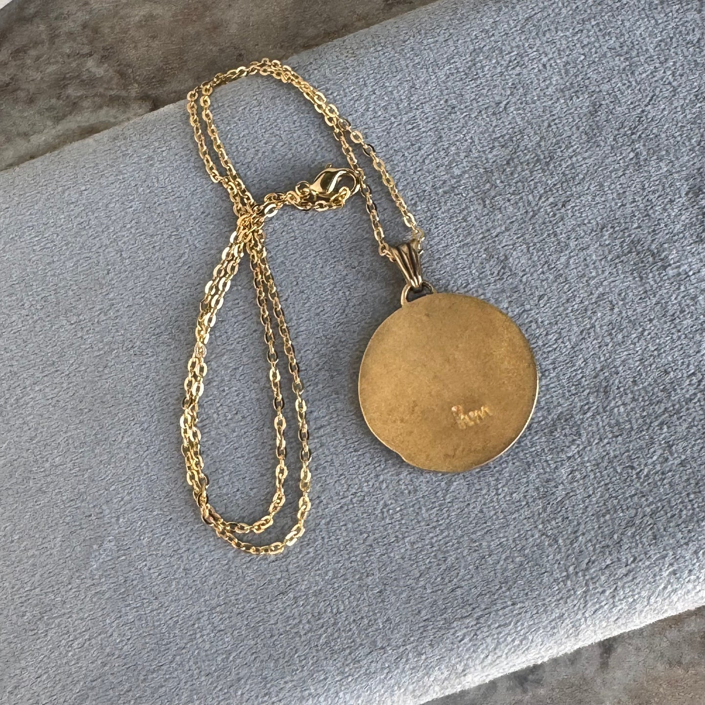 Thistle handmade botanical brass necklace