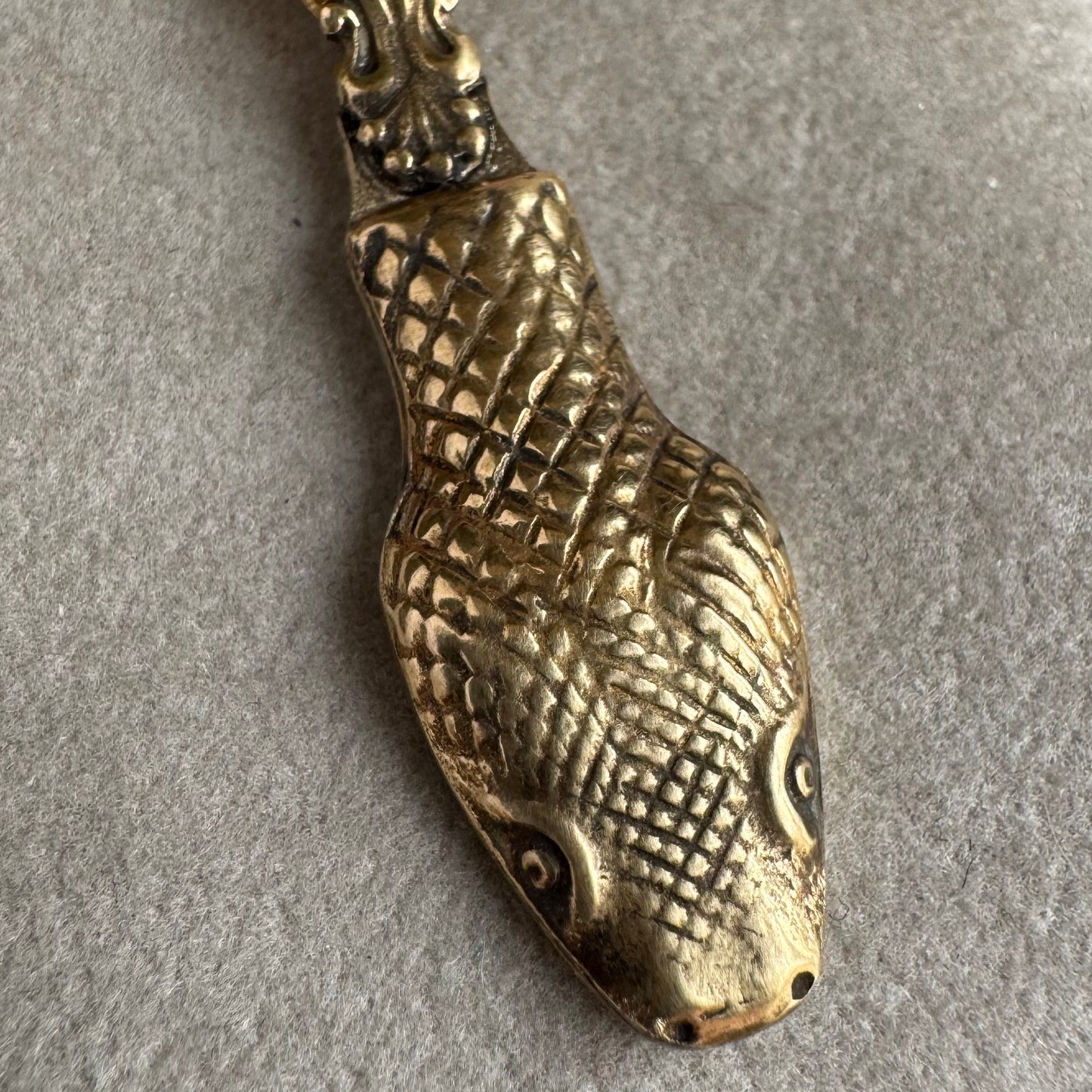 Victorian Snake artisan Brass necklace