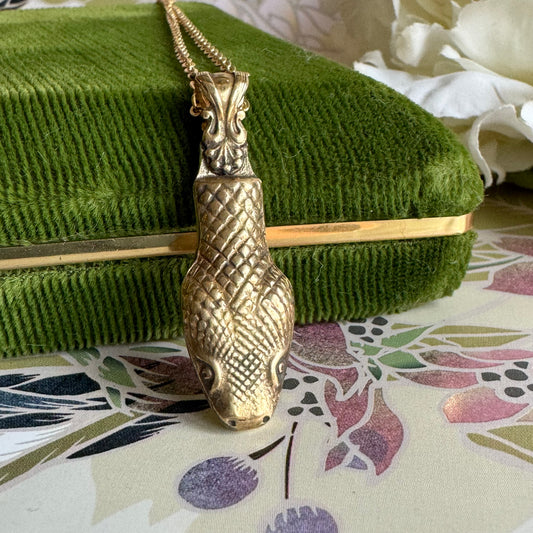Victorian Snake artisan Brass necklace