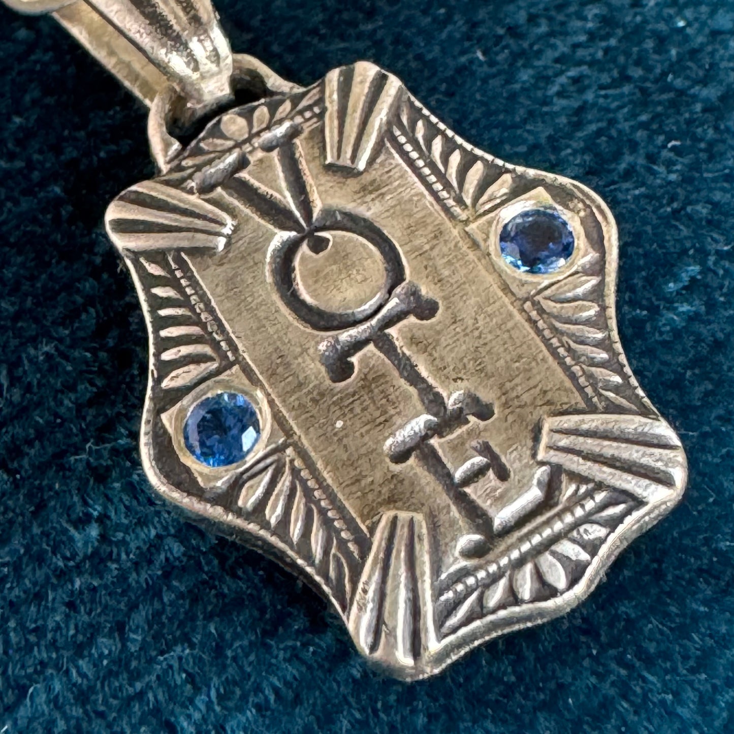 VOTE blue suffragette inspired Sterling Silver necklace