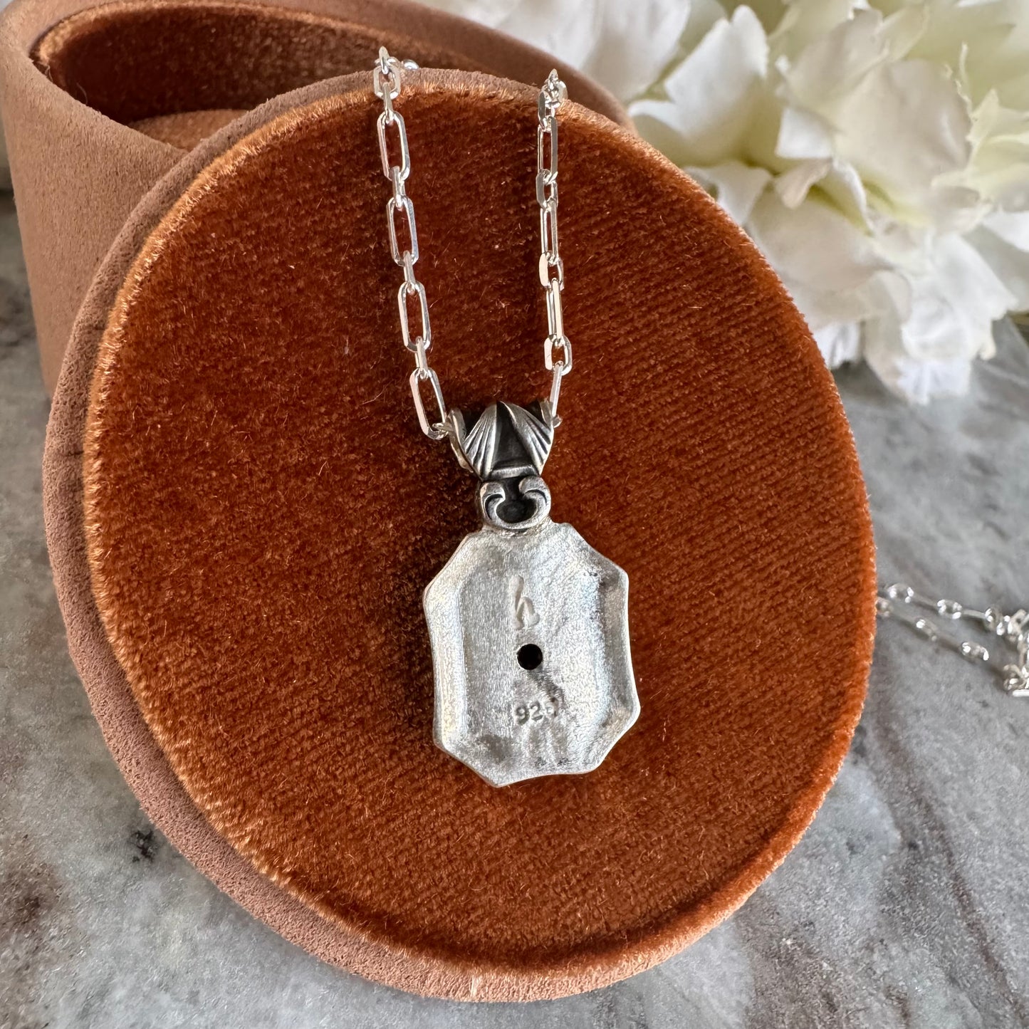 Citrine Art Deco starburst artisan necklace in Sterling Silver