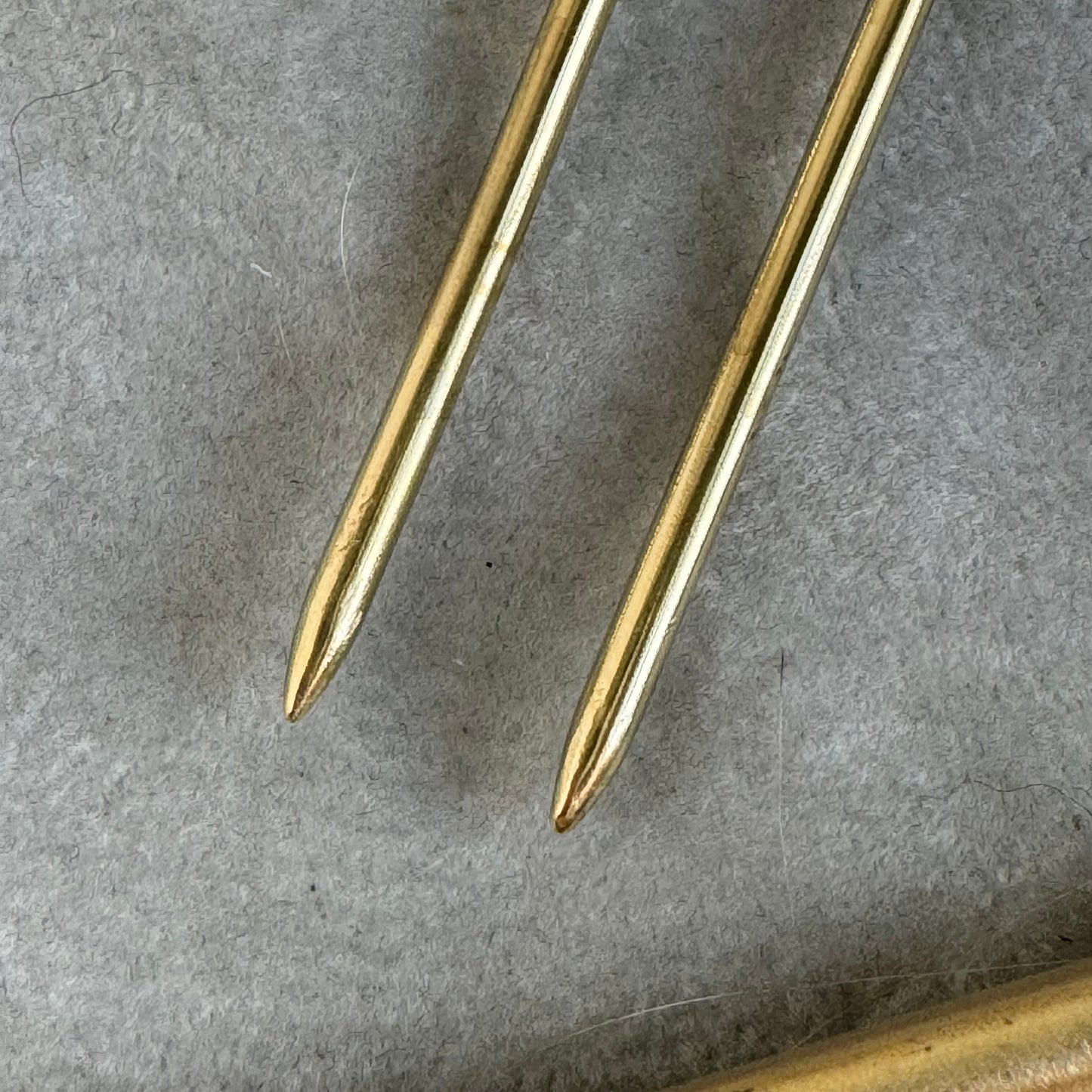 Hand forged hammered brass hairpin
